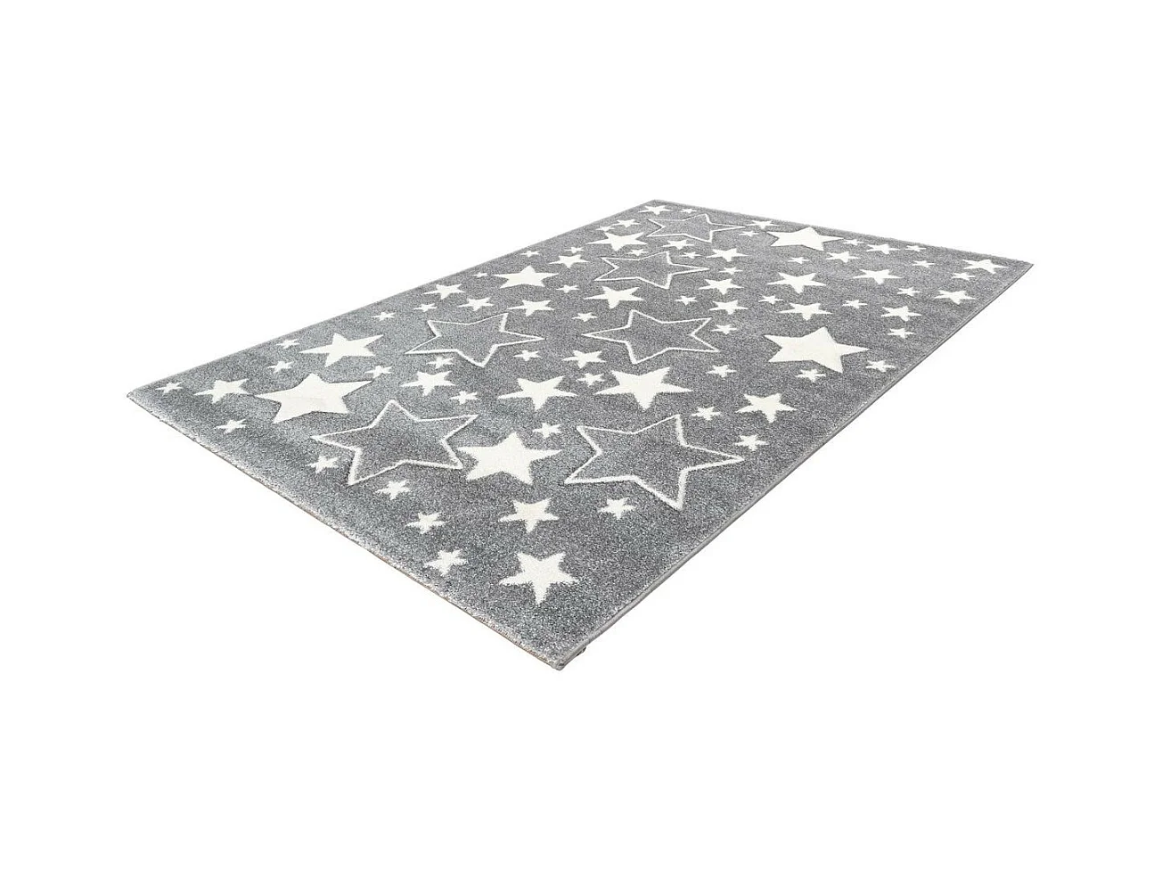 Tapis de Chambre Enfant Étoiles "Tamworth" Argent 80 x 150 cm