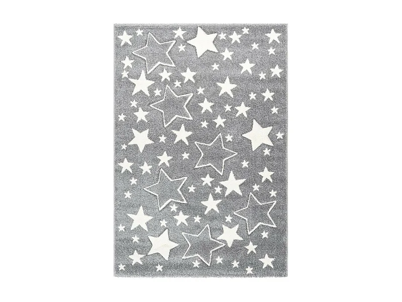 Tapis de Chambre Enfant Étoiles "Tamworth" Argent 80 x 150 cm