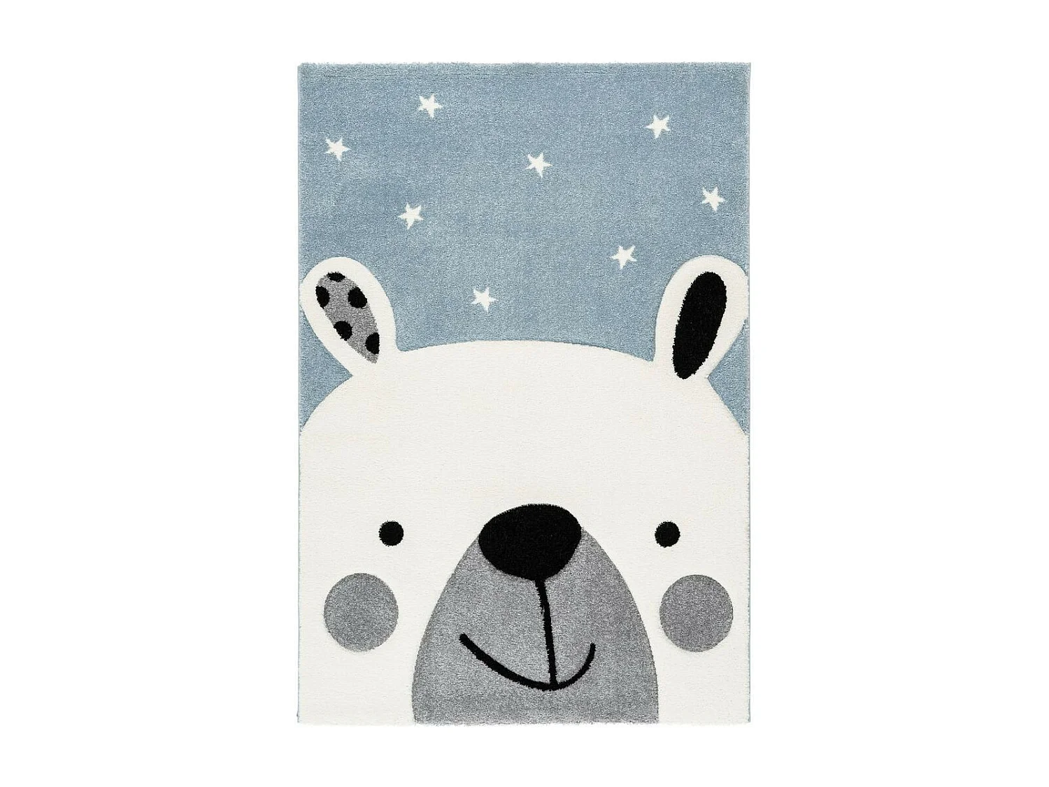 Tapis de Chambre Enfant Ours Polaire "Leonora" Bleu 80 x 150 cm