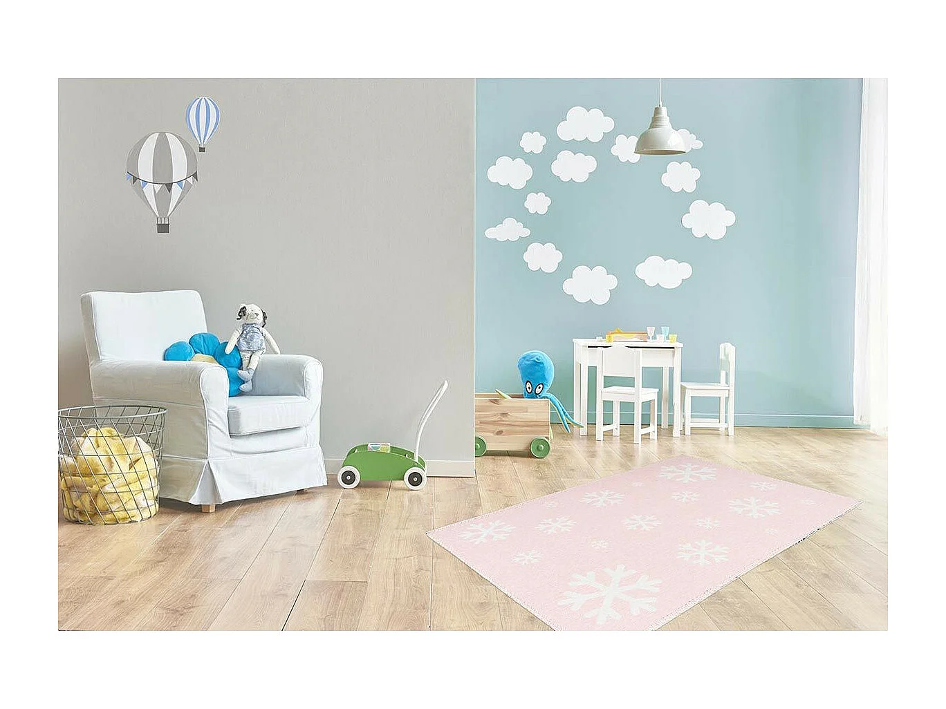 Tapis Enfant Imprimé "Bambini VIII" Rose 120 x 180 cm