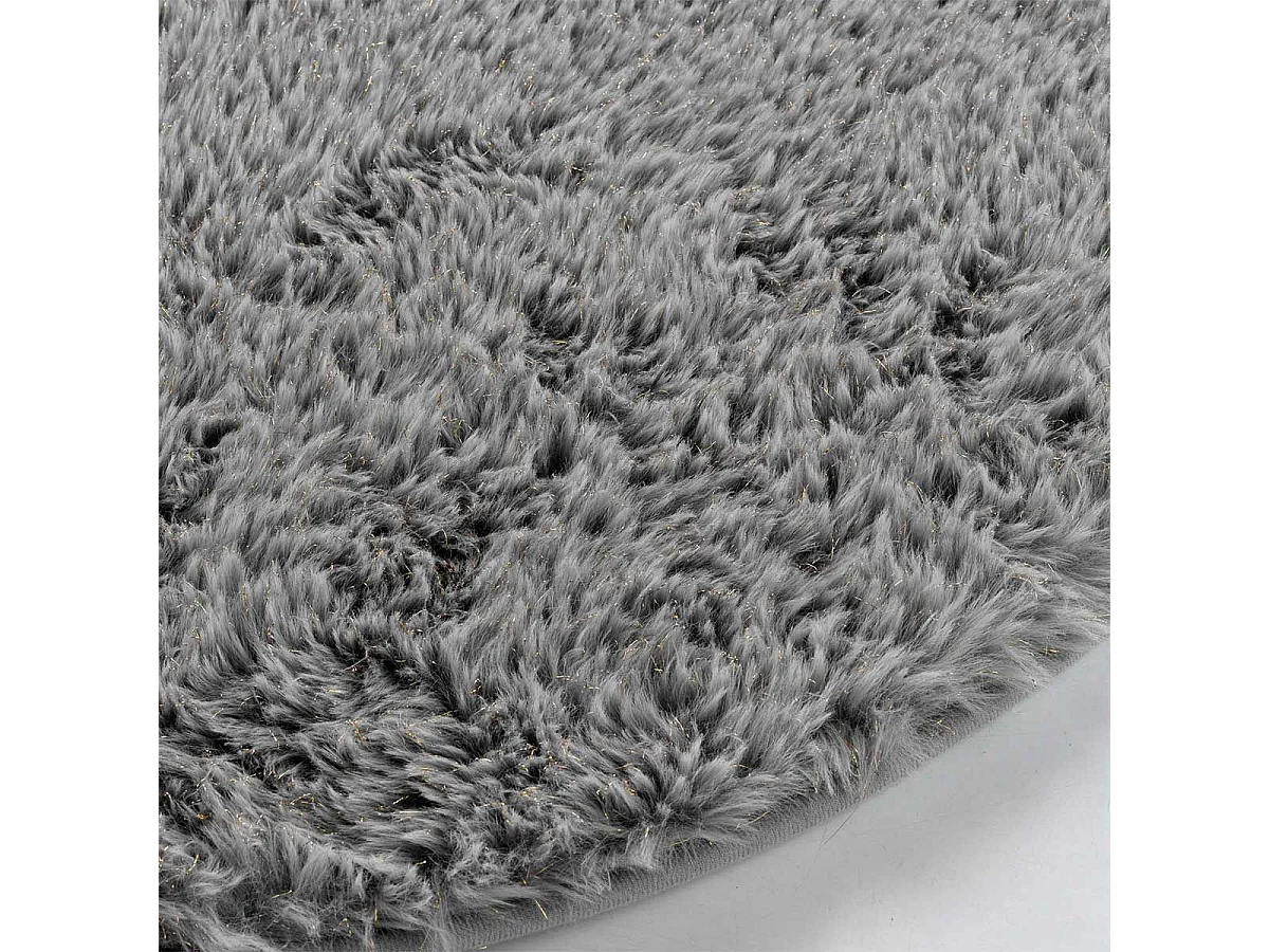 Tapis Imitation Fourrure Enfant "Queeny" 90cm Gris