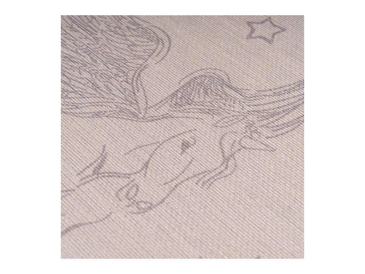 Tapis Rond Enfant Imprimé "Bambini III" 160cm Gris