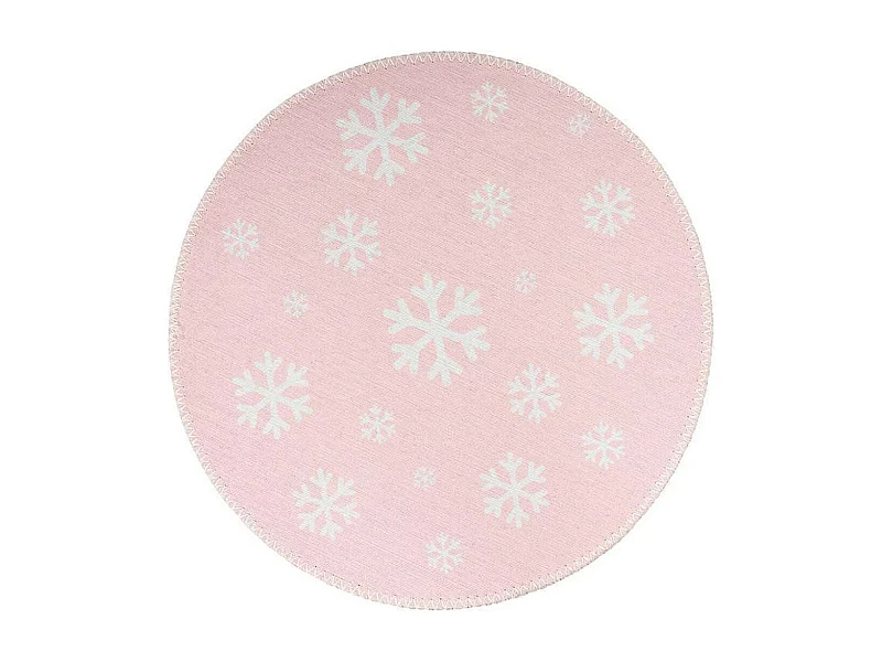 Tapis Rond Enfant Imprimé "Bambini VIII" 160cm Rose
