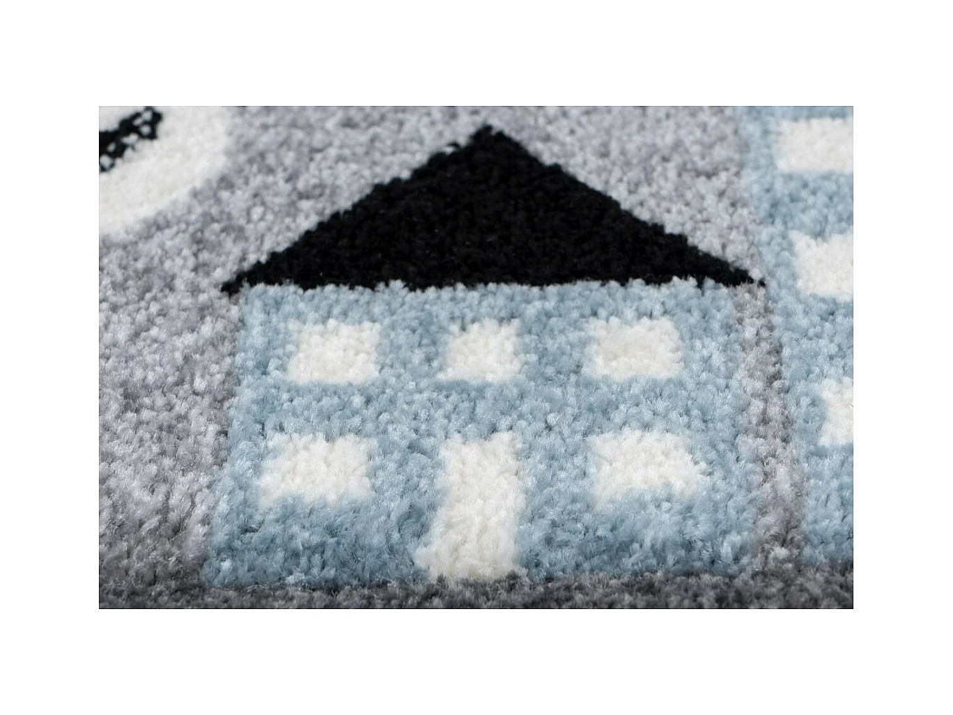 Tapis de Chambre Enfant Voiture "Marree" Argent 80 x 150 cm