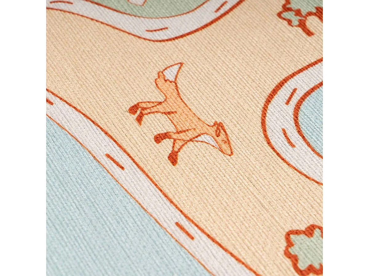 Tapis Rond Enfant Imprimé "Bambini IV" 160cm Multicolore