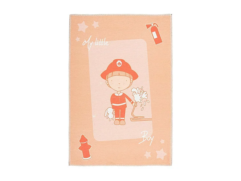 Tapis Enfant Imprimé "Bambini" Orange 120 x 180 cm