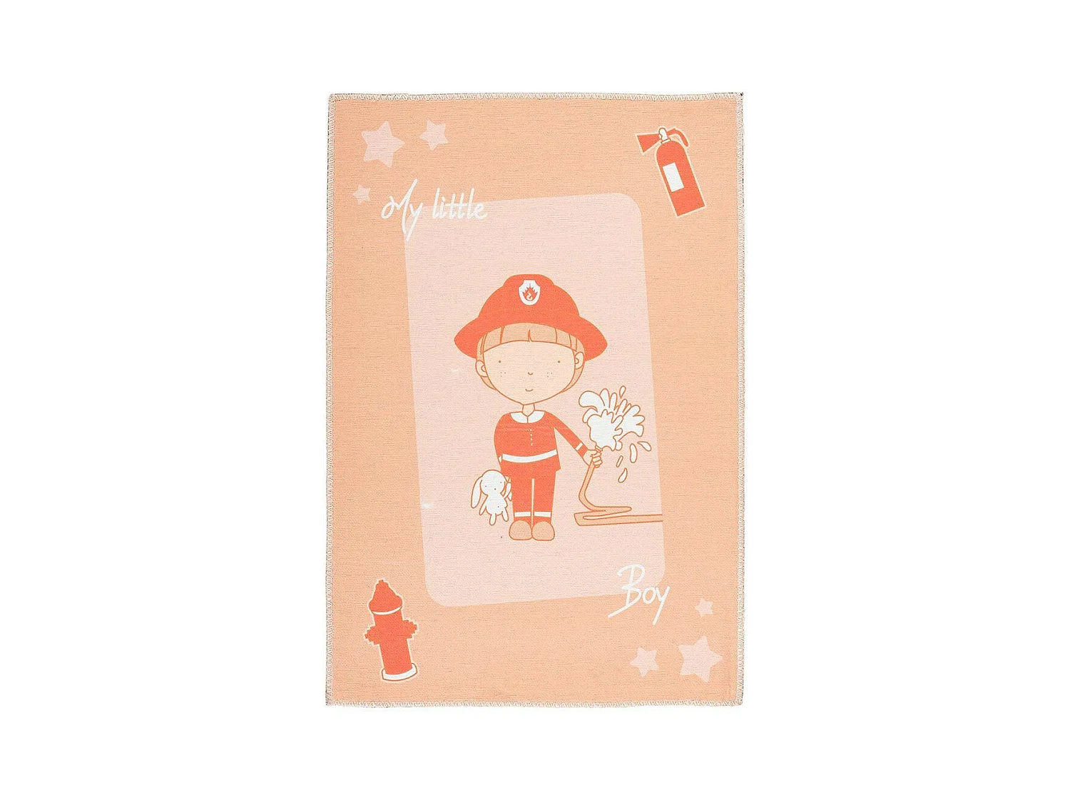 Tapis Enfant Imprimé "Bambini" Orange 120 x 180 cm