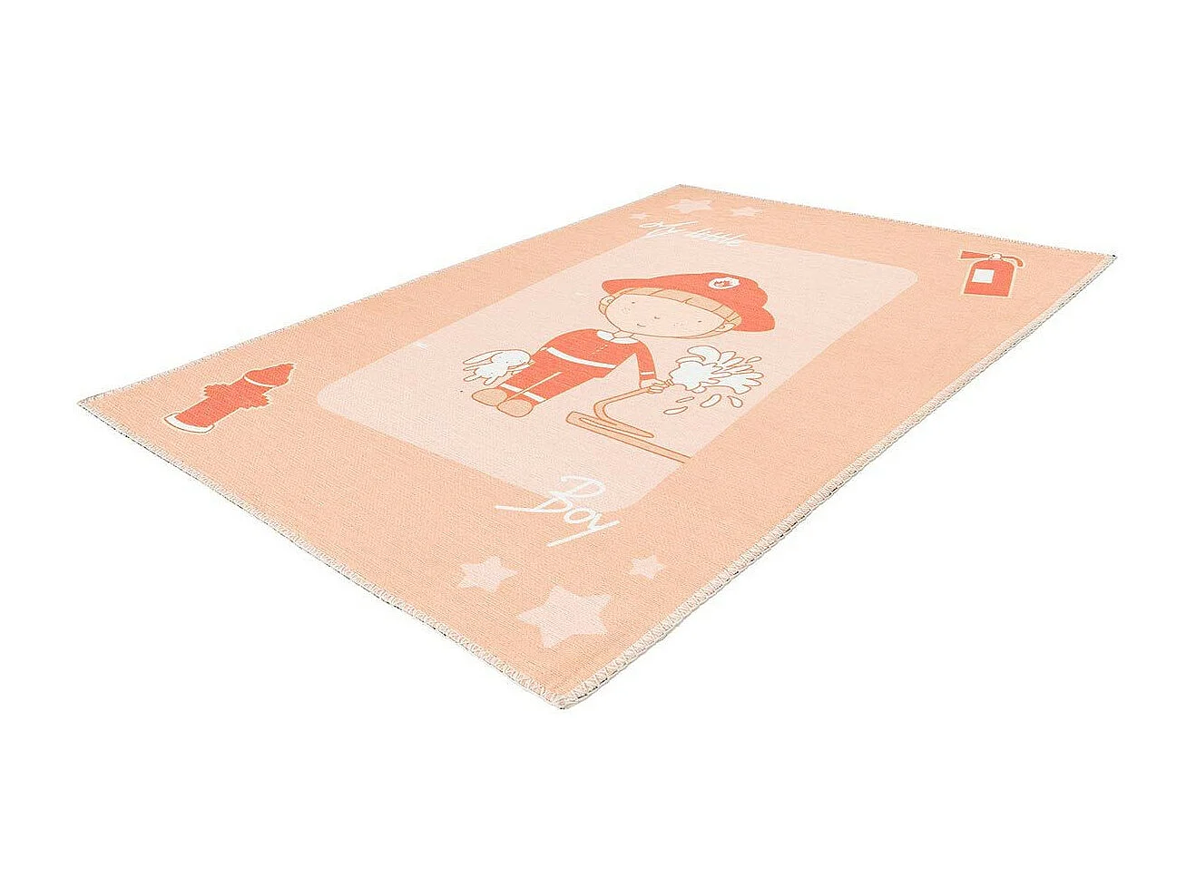 Tapis Enfant Imprimé "Bambini" Orange 120 x 180 cm