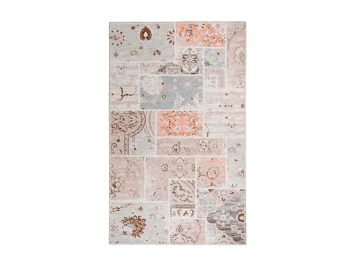 Tapis Tissé Imprimé Vintage "Peron II" Multicolore 120 x 180 cm