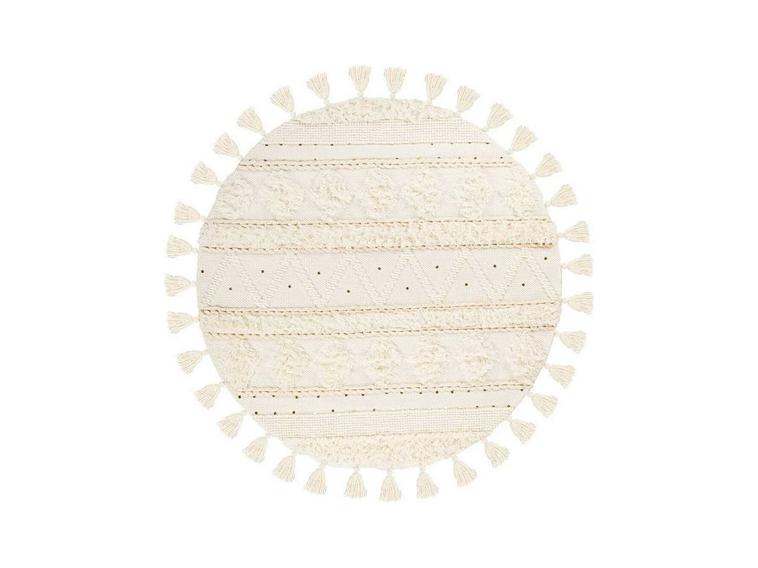 Tapis Bohème Tissé à la Main "Bohist" 160cm Crème