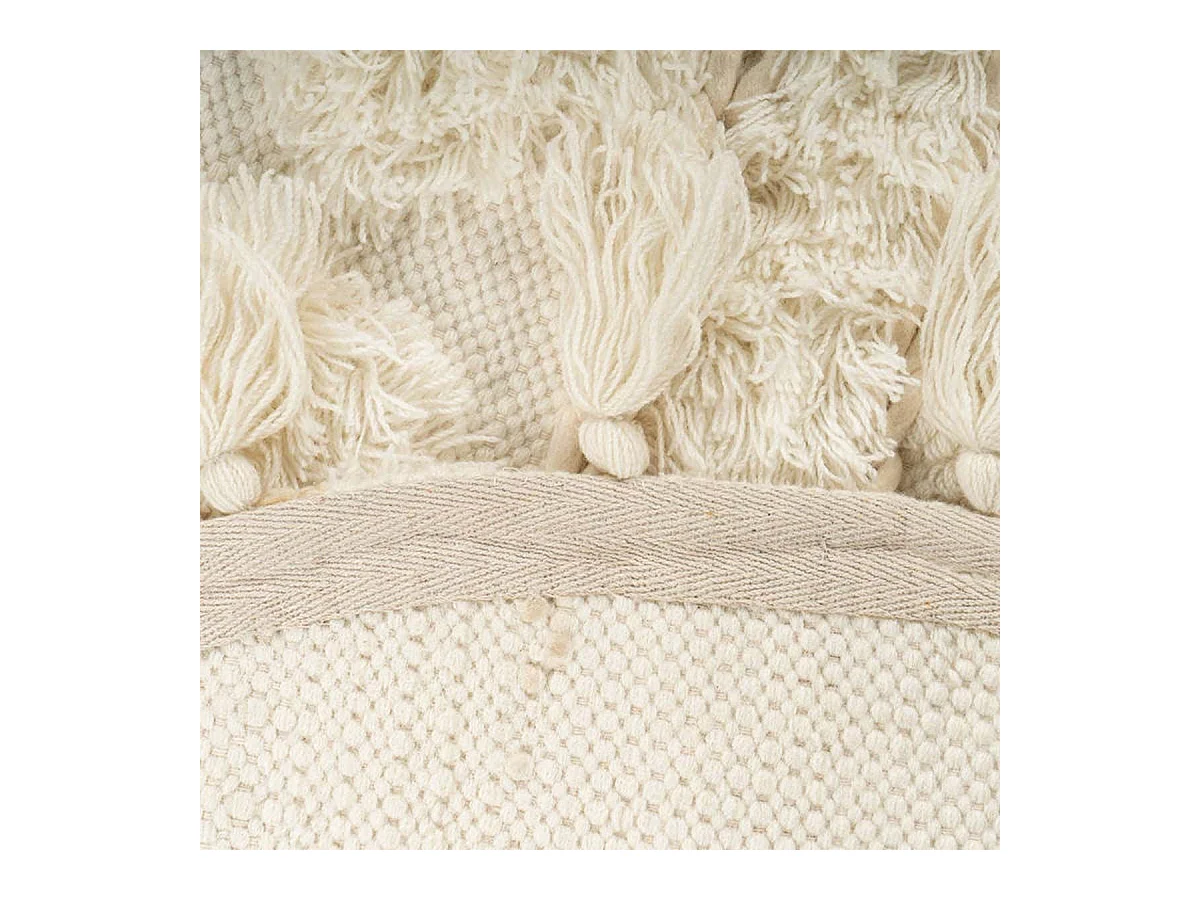 Tapis Bohème Tissé à la Main "Bohist" 160cm Crème