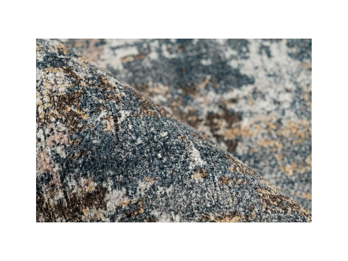 Tapis Tissé Vintage à Motifs "Faye" Noir 75 x 150 cm