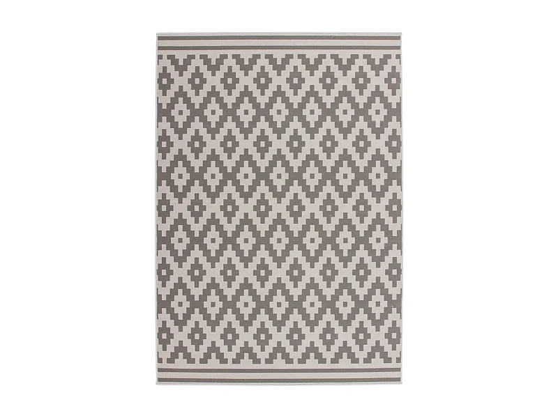 Tapis Géométrique à Poils Courts "Now III" Taupe 80 x 150 cm