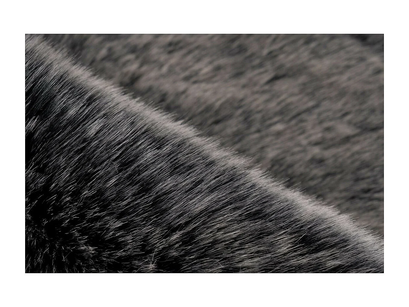 Tapis Imitation Fourrure à Poils Longs "Tender" Anthracite 80 x 150 cm