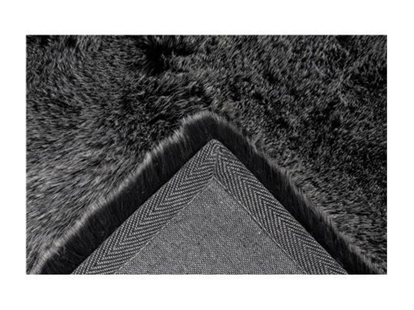 Tapis Imitation Fourrure à Poils Longs "Tender" Anthracite 80 x 150 cm