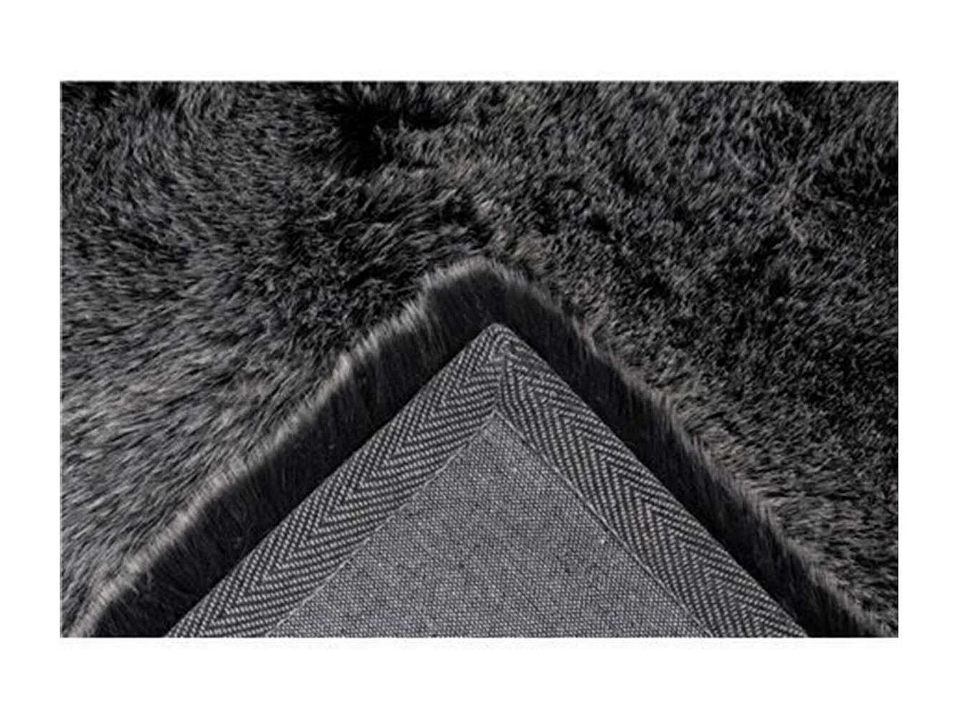 Tapis Imitation Fourrure à Poils Longs "Tender" Anthracite 80 x 150 cm