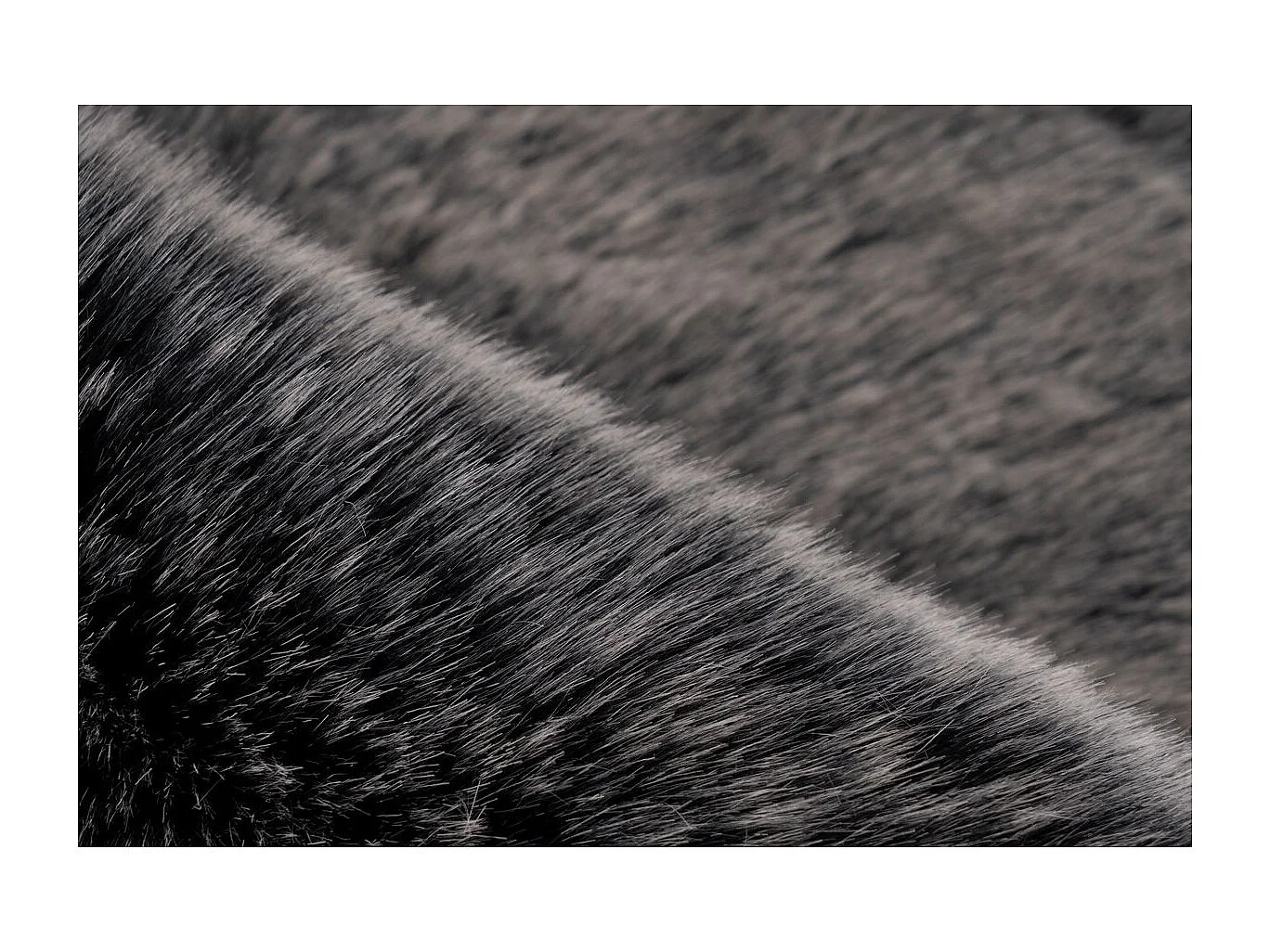 Tapis Imitation Fourrure à Poils Longs "Tender" Anthracite 80 x 150 cm