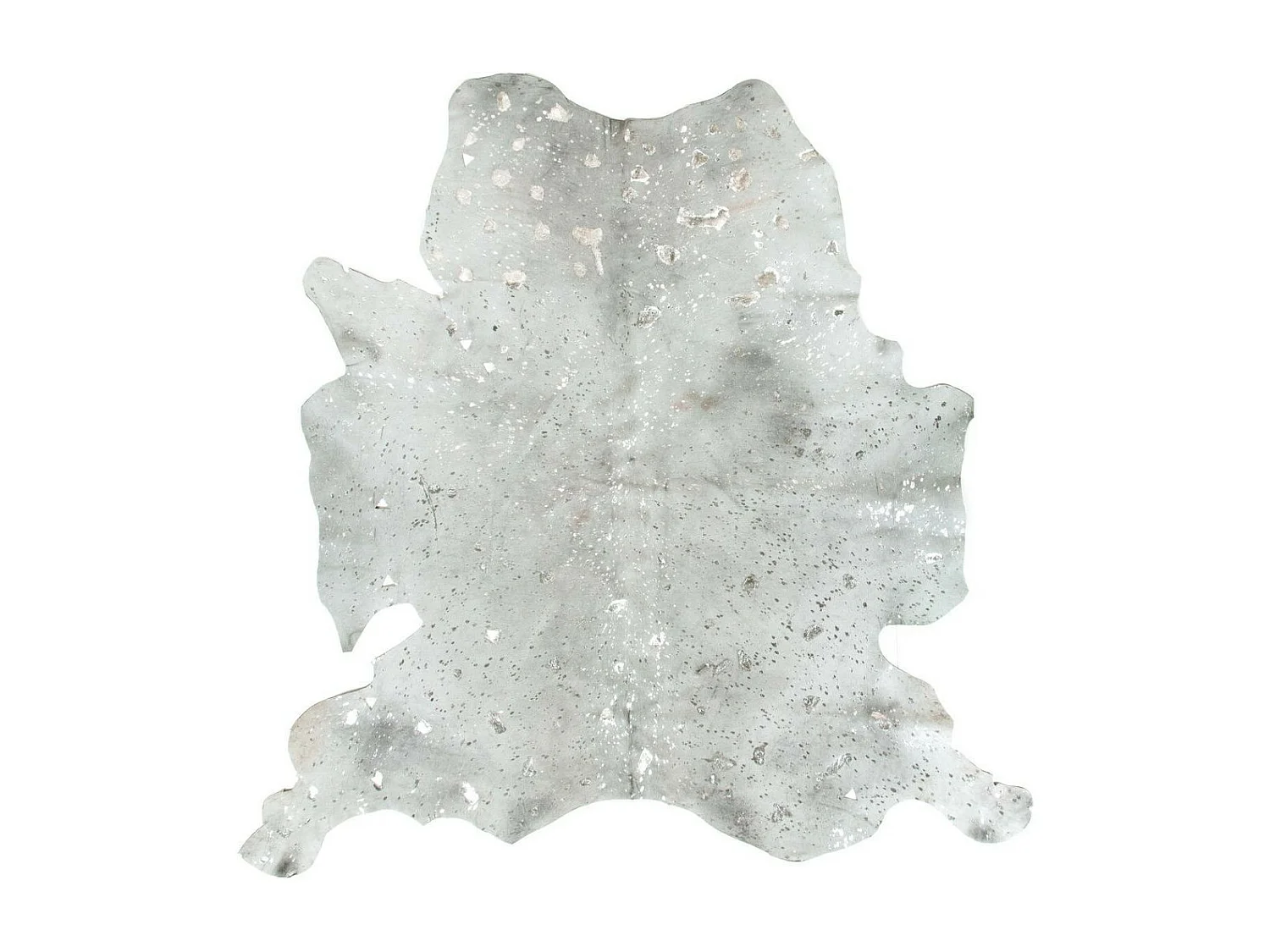 Tapis Peau de Vache "Fly" Gris & Argent 200 x 260 cm