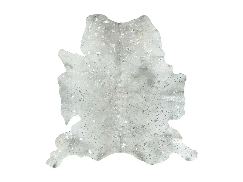 Tapis Peau de Vache "Fly" Gris & Argent Entre 2 et 2,6 m2