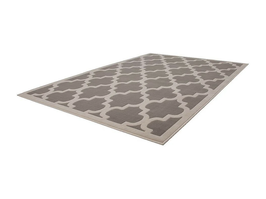 Tapis Vintage à Poils Courts "Manolya" Taupe 160 x 230 cm