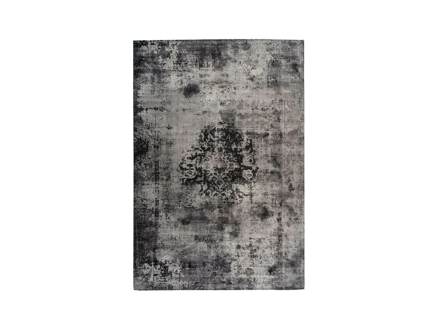 Tapis Rétro à Poils Courts "Vintage" Gris 200 x 290 cm