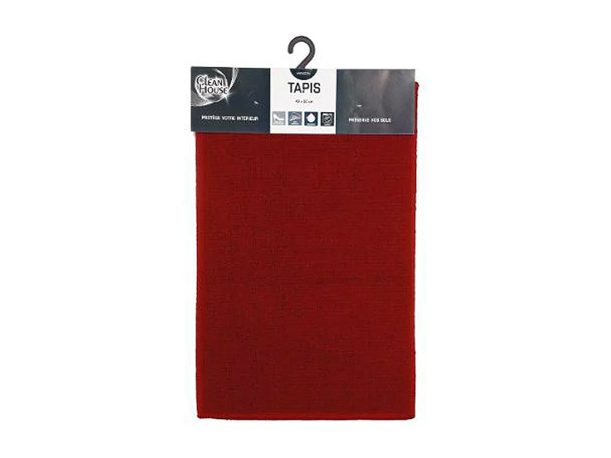 Tapis Uni Anti-dérapant "Protect" 40x60cm Rouge