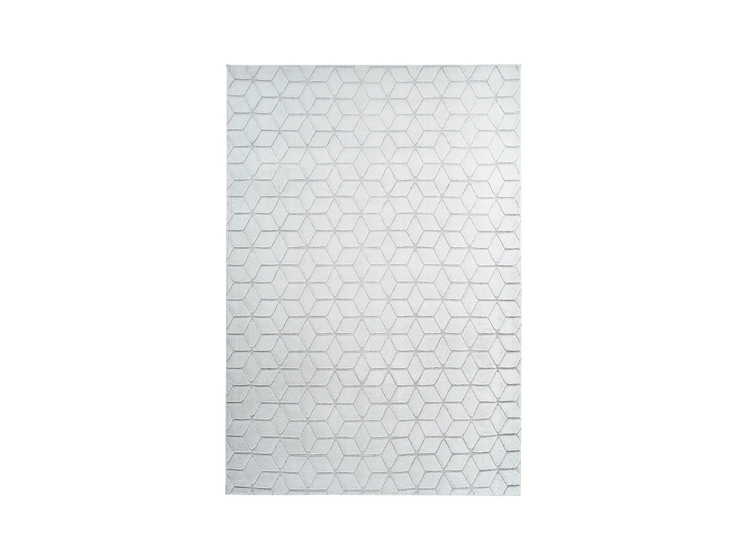 Tapis Shaggy Effet 3D "Vivica" Blanc & Bleu Gris 80 x 150 cm