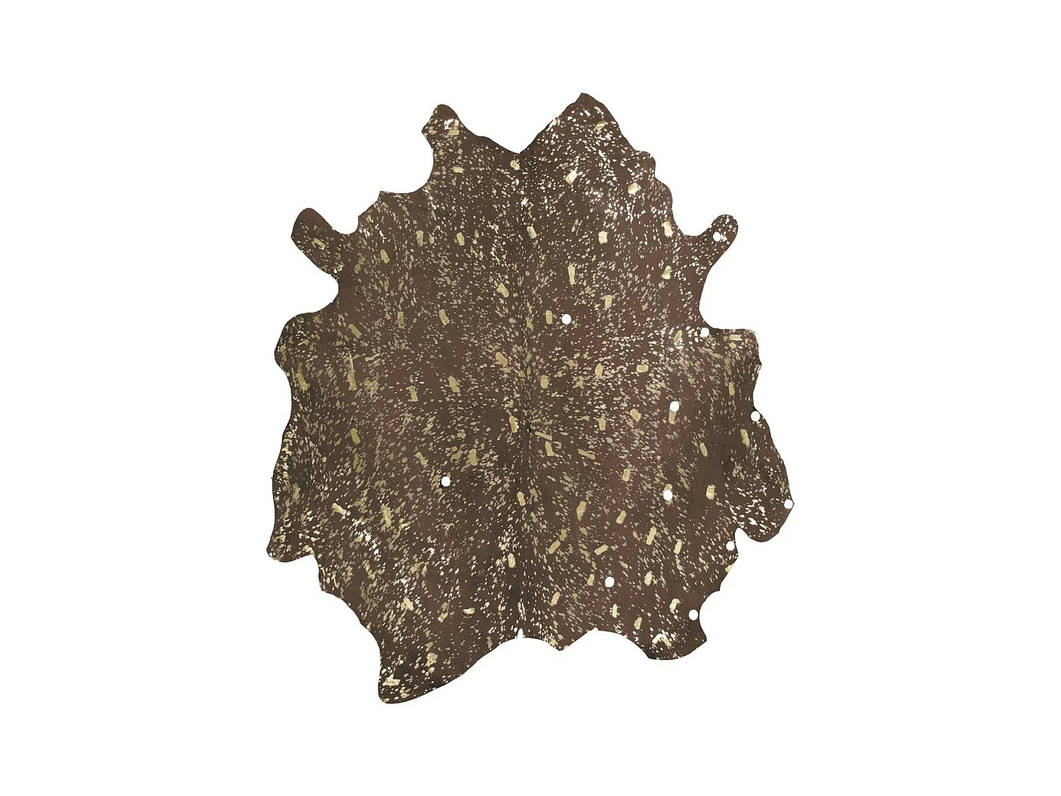 Tapis Peau de Vache "Glam" Marron & Or 200 x 260 cm