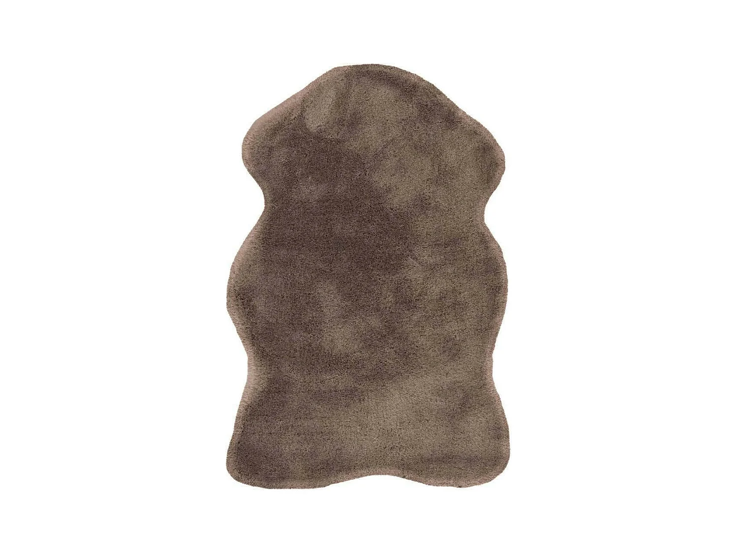 Tapis Uni Doux Poils Longs "Rabbit" 60x90cm Taupe