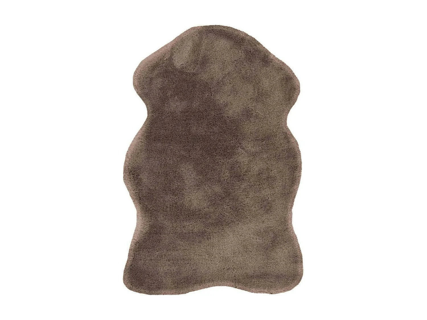 Tapis Uni Doux Poils Longs "Rabbit" 60x90cm Taupe