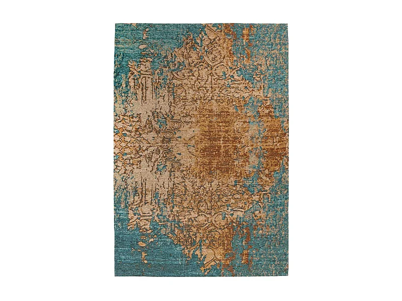 Tapis Tissé Imprimé à Motifs "Primavera" Bleu 160 x 230 cm