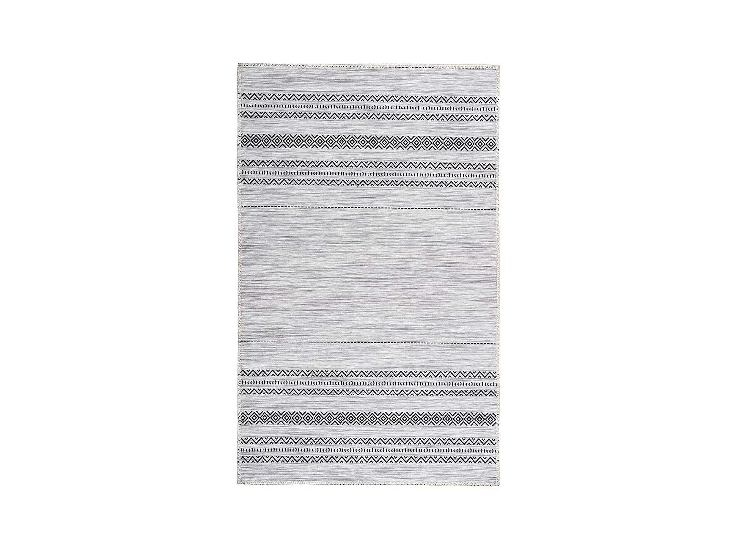 Tapis Tissé Imprimé à Poils Plats "Maya" Gris 120 x 180 cm