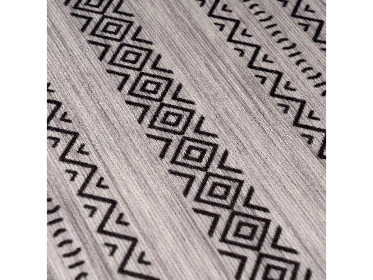 Tapis Tissé Imprimé à Poils Plats "Maya" Gris 120 x 180 cm