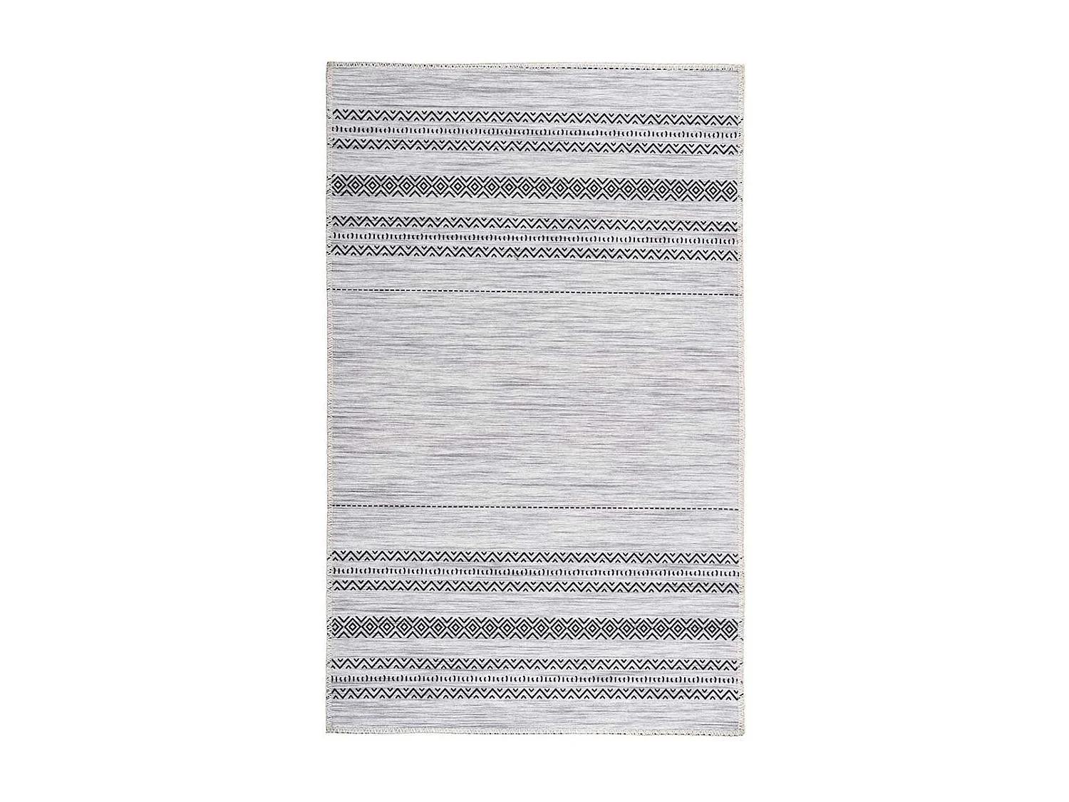 Tapis Tissé Imprimé à Poils Plats "Maya" Gris 120 x 180 cm