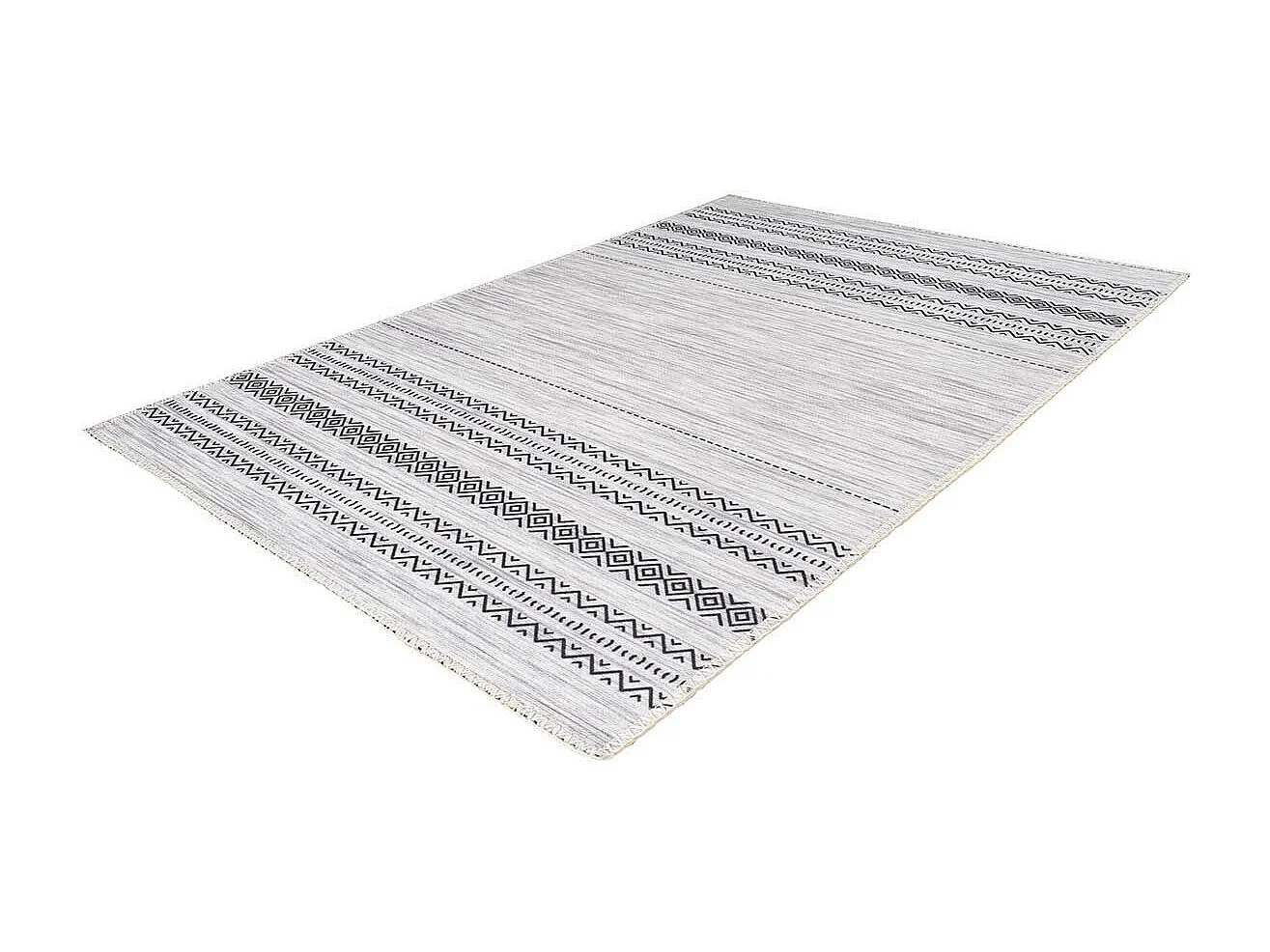Tapis Tissé Imprimé à Poils Plats "Maya" Gris 120 x 180 cm