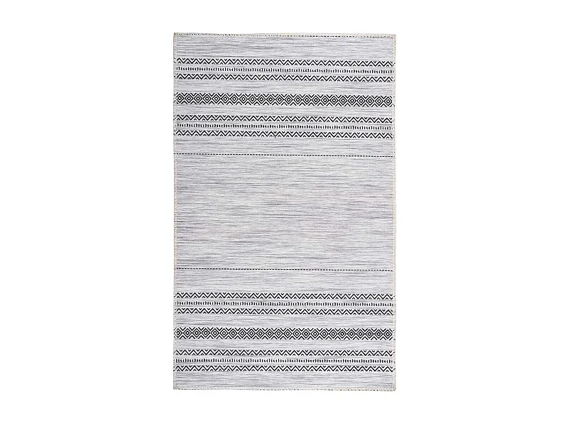 Tapis Tissé Imprimé à Poils Plats "Maya" Gris 120 x 180 cm