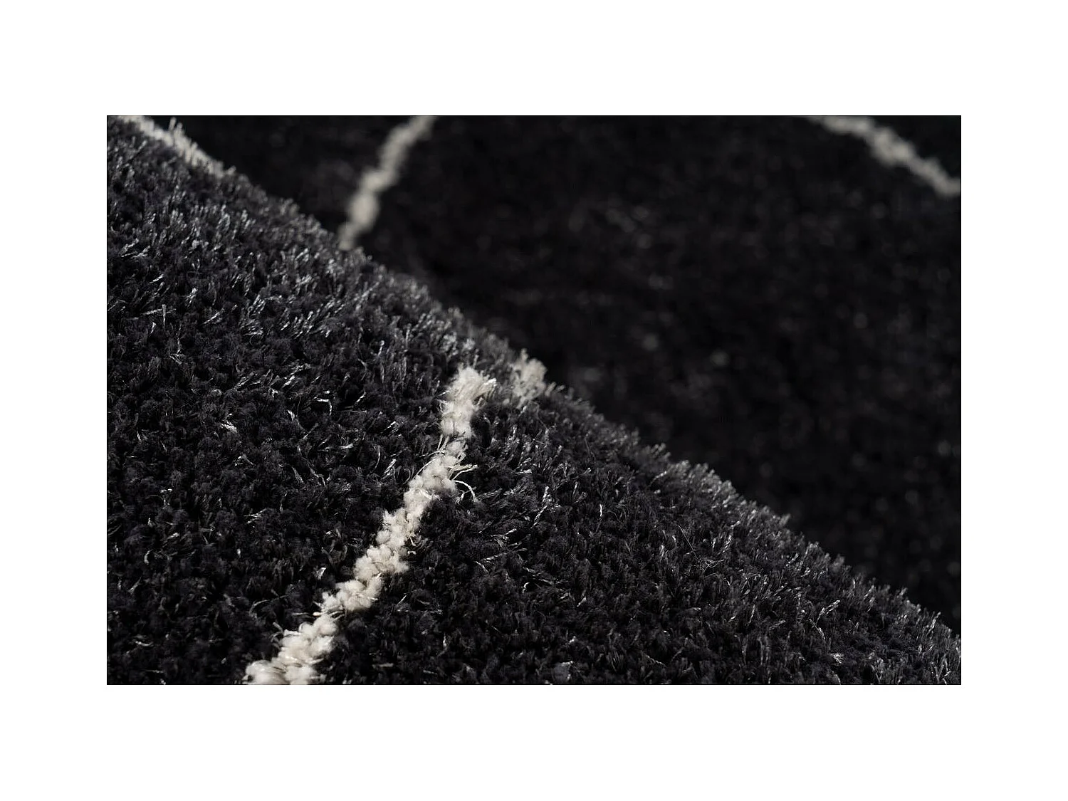 Tapis Géométrique "Orlando" Anthracite 80 x 150 cm