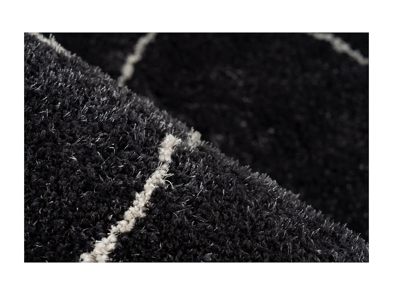 Tapis Géométrique "Orlando" Anthracite 80 x 150 cm