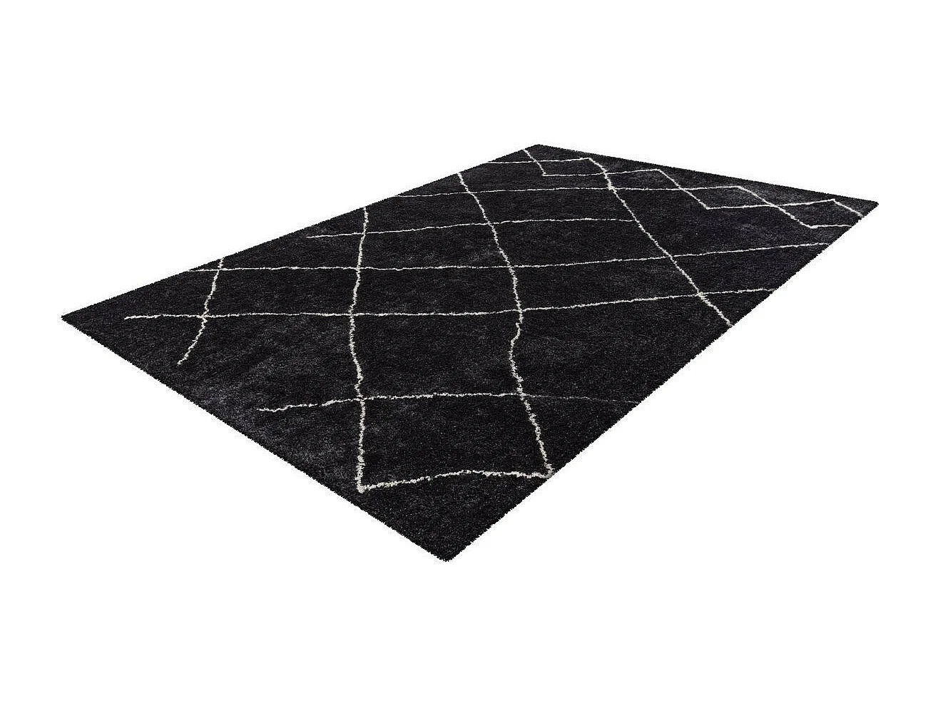 Tapis Géométrique "Orlando" Anthracite 80 x 150 cm