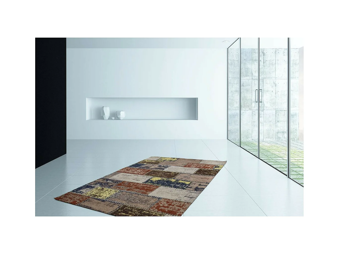 Tapis Patchwork Fait Main "Ballerina" Multicolore 80 x 150 cm