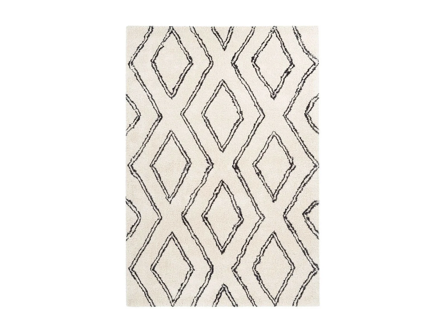 Tapis Imprimé Losange "Orlando" Ivoire 80 x 150 cm