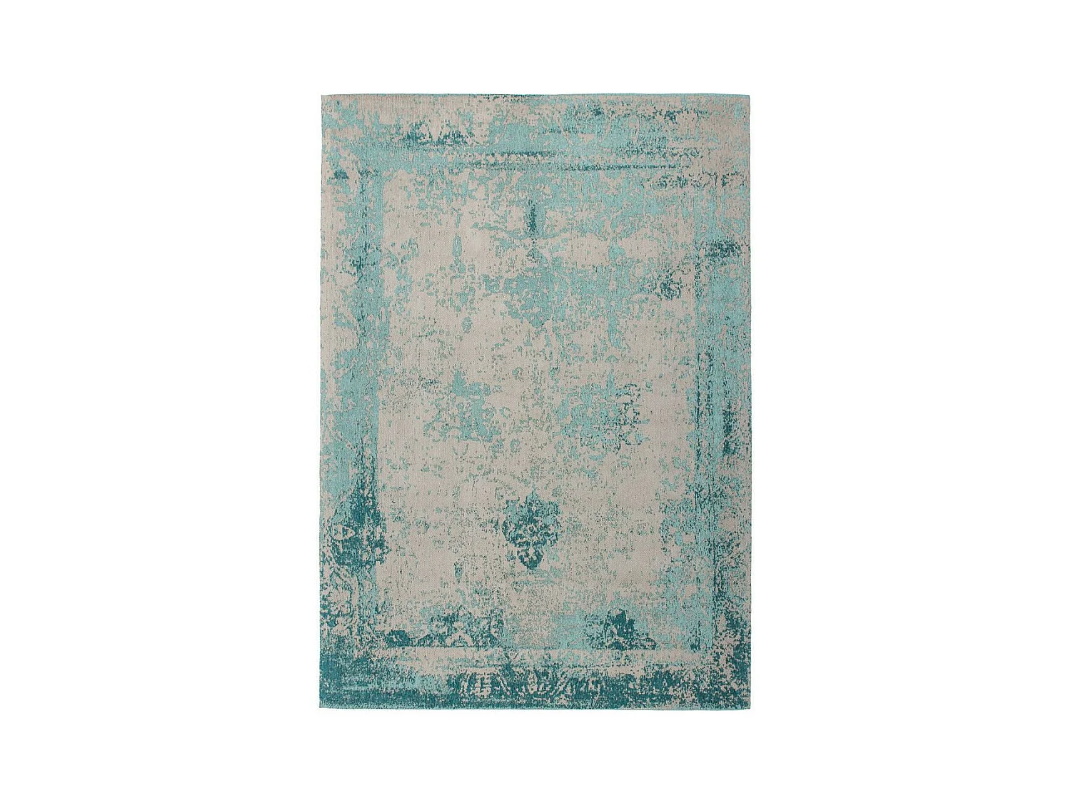 Tapis Vintage Tissé "Nostalgia" Turquoise 80 x 150 cm