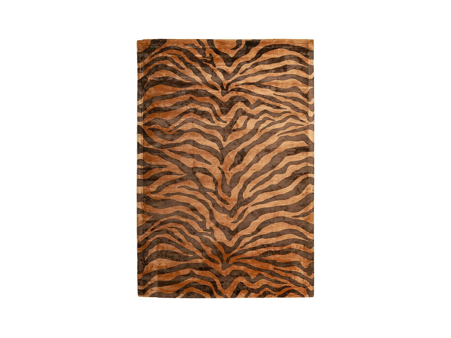 Tapis Rétro Motif Imprimé "Sinai" Marron Foncé 120 x 170 cm