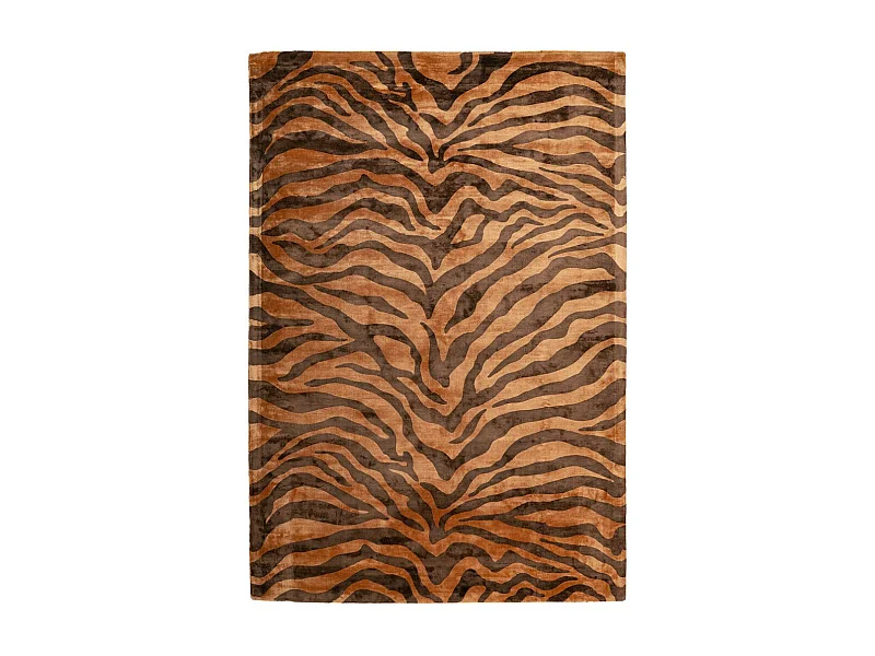 Tapis Rétro Motif Imprimé "Sinai" Marron Foncé 120 x 170 cm
