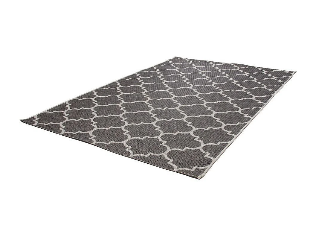 Tapis Tissé à Poils Courts "Batu" Gris 80 x 230 cm