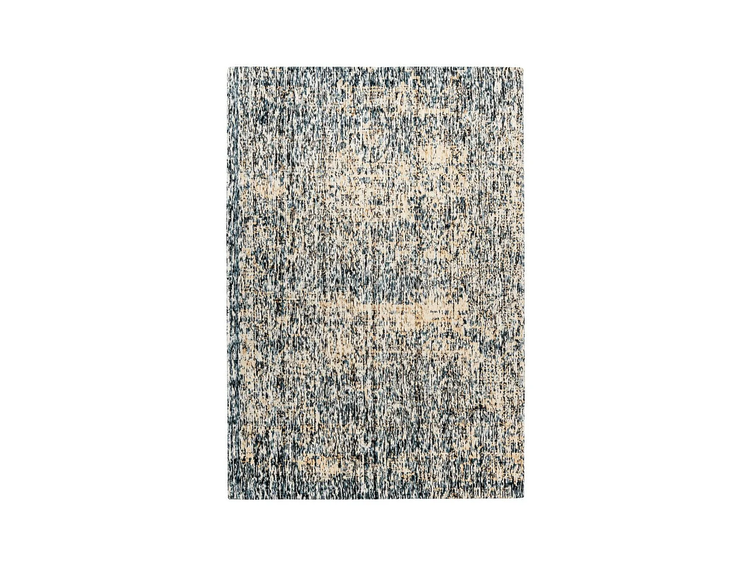 Tapis Tissé à Poils Courts "Puerto" Bleu & Beige 120 x 170 cm