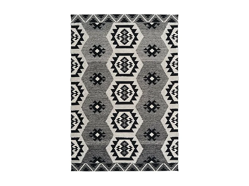 Tapis Coupe 3D à Poils Courts "Ethnie" Gris 120 x 170 cm