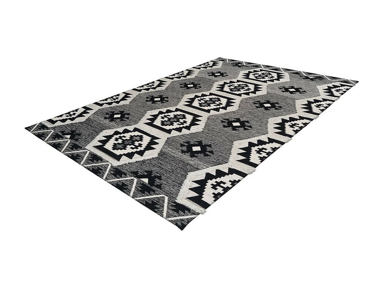 Tapis Coupe 3D à Poils Courts "Ethnie" Gris 120 x 170 cm