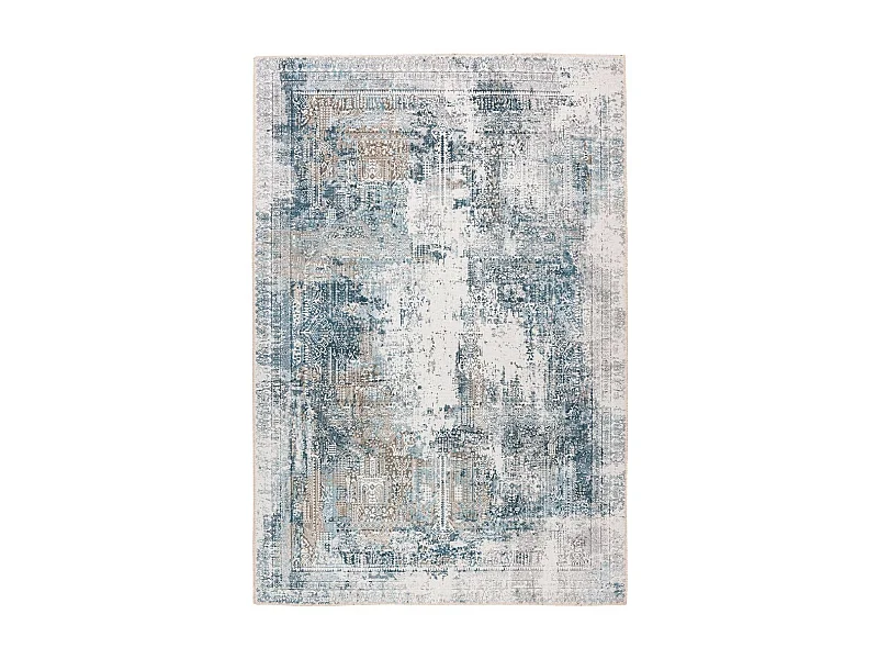 Tapis Tissé Vintage à Motifs "Faye" Multicolore 75 x 150 cm