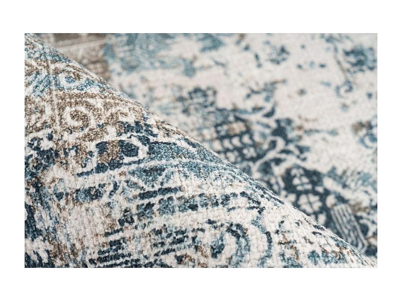 Tapis Tissé Vintage à Motifs "Faye" Multicolore 75 x 150 cm